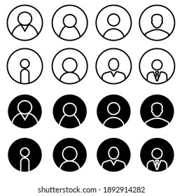 User Icon Vector Set. People Illustration Sign Collection. Man Symbol. Avatar Logo.