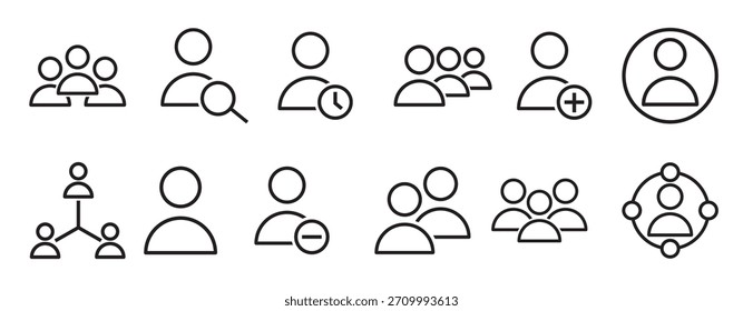 Icono de usuario Conjunto de Vectores Personas Ilustración Signo colección