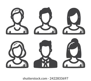 User icon vector set. Profile and people silhouette collection. people icon set. person icon vector