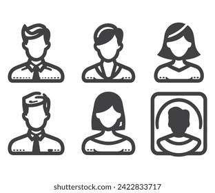 User icon vector set. Profile and people silhouette collection. people icon set. person icon vector