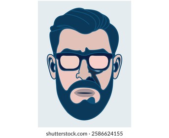 User icon vector set. Profile Diverse Empty Faces for Social Network. Handsome face man beard man emblems icons. Set of vector bearded hipster men faces. Haircuts, beards, mustaches set vector.