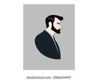 User icon vector set. Profile Diverse Empty Faces for Social Network. Handsome face man beard man emblems icons. Set of vector bearded hipster men faces. Haircuts, beards, mustaches set vector.