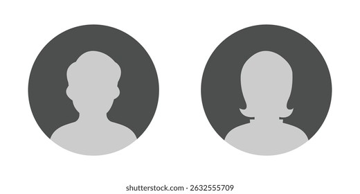 User icon vector set. Profile and people silhouette collection. Vector illustration isolated on white background. EPS 10