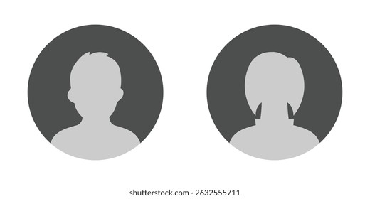 User icon vector set. Profile and people silhouette collection. Vector illustration isolated on white background. EPS 10