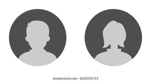 User icon vector set. Profile and people silhouette collection. Vector illustration isolated on white background. EPS 10