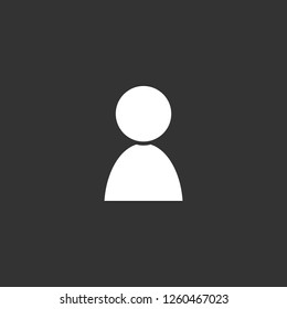 user icon vector. user sign on black background. user icon for web and app