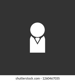user icon vector. user sign on black background. user icon for web and app