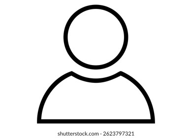 User Icon Vector - Simple Profile Avatar for Web and App Design