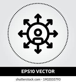 User icon vector. Teamwork icon in flat design. Eps 10 vector illustration.
