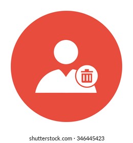 User icon vector trash. Vector illustration EPS