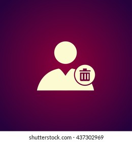User icon vector trash. Vector illustration EPS