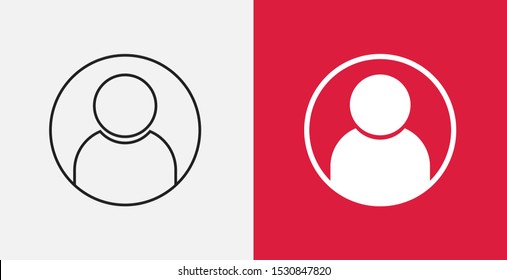 User icon . user icon vector, in trendy flat style. user icon image, user icon illustration. Line and filled icons set