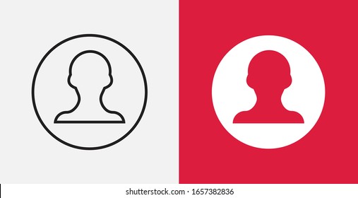 User icon . user icon vector, in trendy flat style. user icon image, user icon illustration. Line and filled icons set