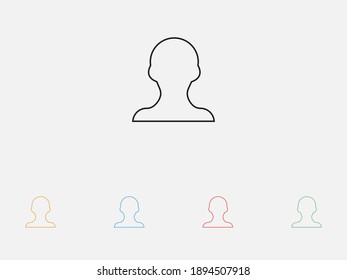 User icon vector, in trendy flat style. user icon image, user icon illustration. Set of colorful flat design icons. 