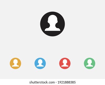 User icon vector, in trendy flat style. user icon image, user icon illustration. Set of colorful flat design icons