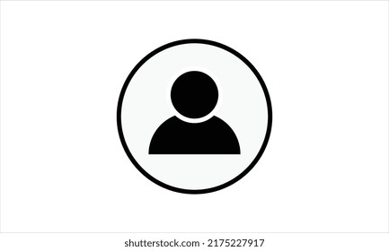 User icon vector in trendy flat design. User profile icon isolated on white background.