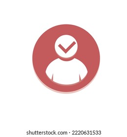 User Icon Vector with Verifiied Symbol