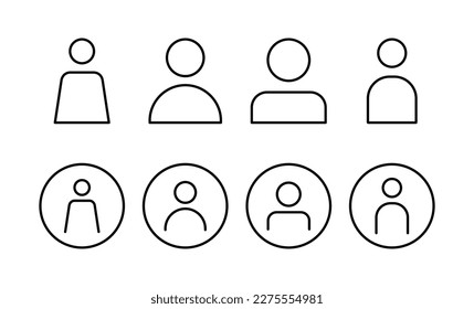 Vector de iconos de usuario para aplicaciones web y móviles. signo y símbolo de persona. icono de personas. 