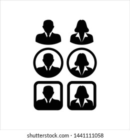 user icon vector, with a white background.