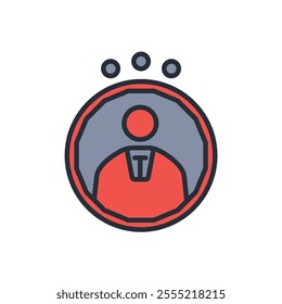 User icon. vector.Editable stroke.linear style sign for use web design,logo.Symbol illustration.