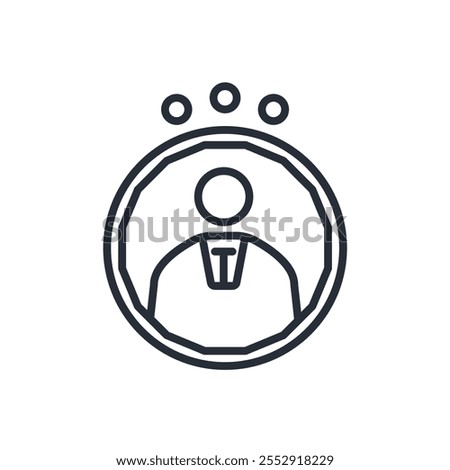 User icon. vector.Editable stroke.linear style sign for use web design,logo.Symbol illustration.