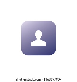 User icon with violet background 