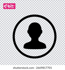 Icono de usuario, ícono de visitante, ícono de miembro, archivo de ilustración de ícono de Vector de formato EPS
