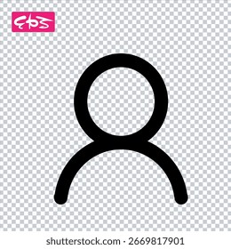 Icono de usuario, ícono de visitante, ícono de miembro, archivo de ilustración de ícono de Vector de formato EPS
