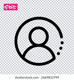 Icono de usuario, ícono de visitante, ícono de miembro, archivo de ilustración de ícono de Vector de formato EPS
