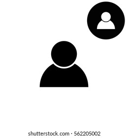 user icon  - white vector icon