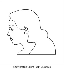 User Icon - Woman Female Vector Profile Avatar. Symbol illustration