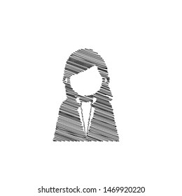 User icon. Woman social media profile button