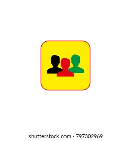 User Icon. Yellow User symbol for your web site design. Vector illustration