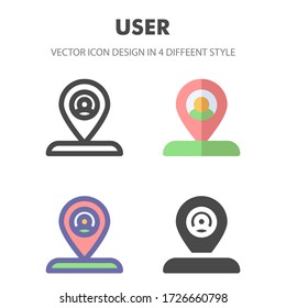 icono de usuario. para el diseño de su sitio web, logotipo, aplicación, interfaz de usuario. Ilustración gráfica vectorial y trazo editable. EPS 10.