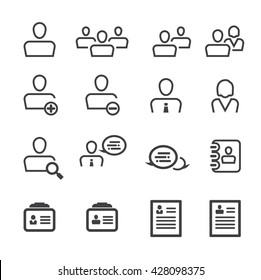 user icon.line vector.