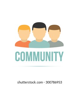 User icons. Community concept. Flat style illustration.