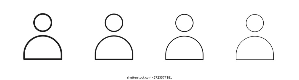 Iconos de usuario diseñados en estilo de contorno, línea y trazo