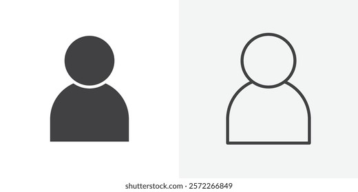 User icons. flat and line style set