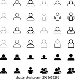 User Icons Group Set Ui Design Stock Vector (Royalty Free) 2063655296 ...