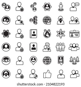 Iconos de usuario. Línea con diseño de relleno. Ilustración vectorial.