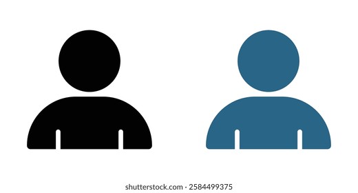 User icons pack in black and colored version