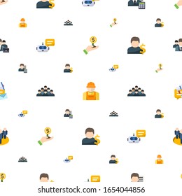 user icons pattern seamless. Included editable flat Investor, builder, Accountant, Chat Bot, employee, Account, social media campaign, team icons. user icons for web and mobile.