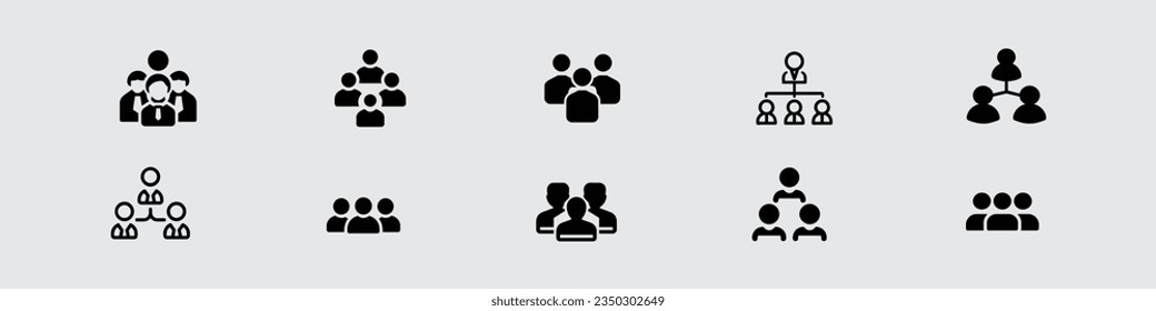 User Icons and People Icons with White Background, black colour business man icon vector, Vector icon man