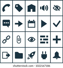 User icons set with add, link, call and other statistic  elements. Isolated vector illustration user icons.