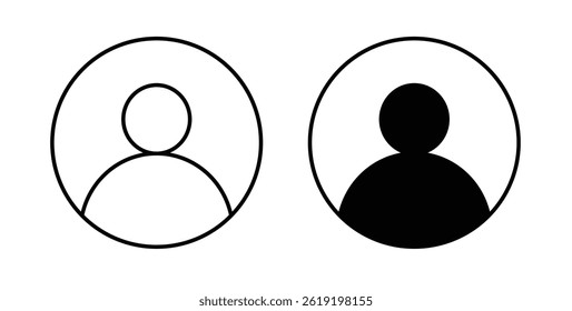 User icons set in black colors on white background