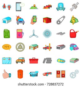 User icons set. Cartoon style of 36 fauna vector icons for web isolated on white background
