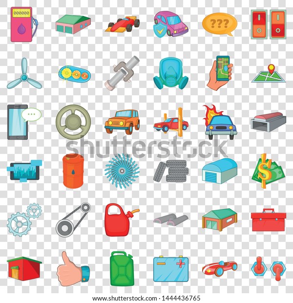 User icons set. Cartoon style of 36 fauna vector\
icons for web for any\
design