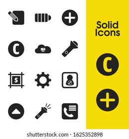 User icons set with clouding, will go up and screenshot elements. Set of user icons and upload concept. Editable vector elements for logo app UI design.