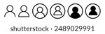 User icons set. man icon. Login Icon.