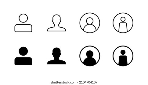 User Icons set. person sign and symbol. people icon. 